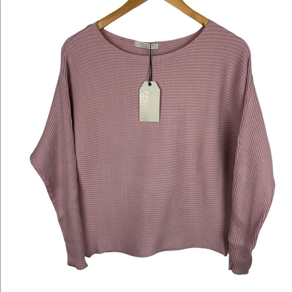 Active Usa Pink Ribbed Sweater Top - Picture 2 of 4